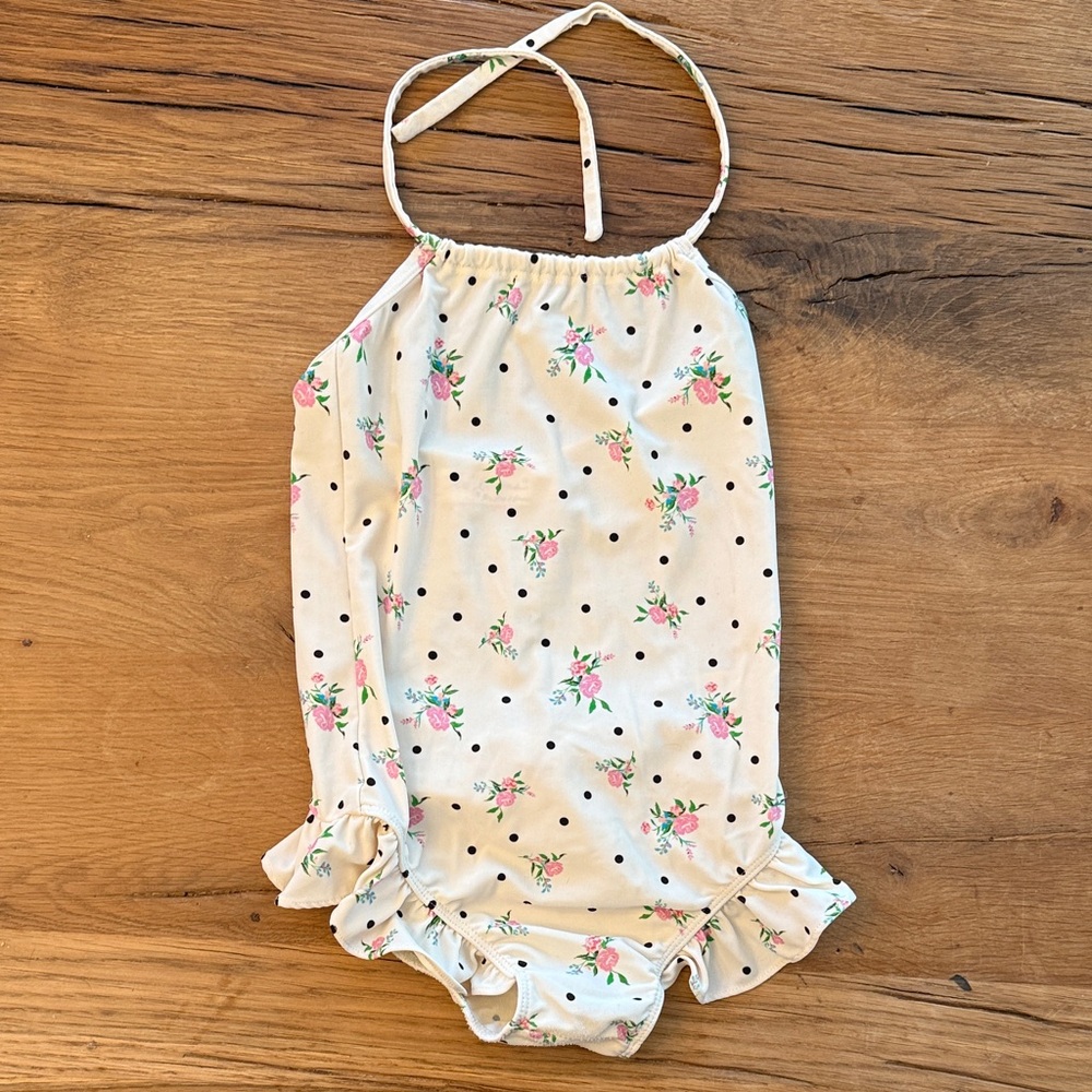 For Love & Lemons Toddler Floral Halter Neck Swimsuit